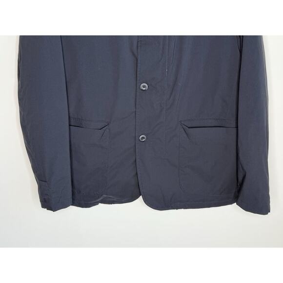 Massimo Dutti Long Sleeve Zip Up Hooded Down Jacket Navy Blue Men's Size Medium - Picture 4 of 10